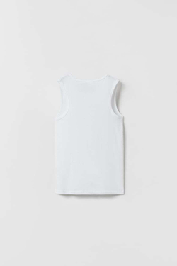 ZARA KIDS/ НАБОР ИЗ ДВУХ БАЗОВЫХ МАЕК, БЕЛЫЙ