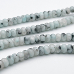 Пегматит амазонитовый, размер около 4*6 мм, цена за 55-56 шт (1/2 нити)