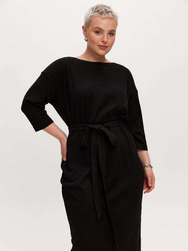 Трикотажное платье MIDI, черный