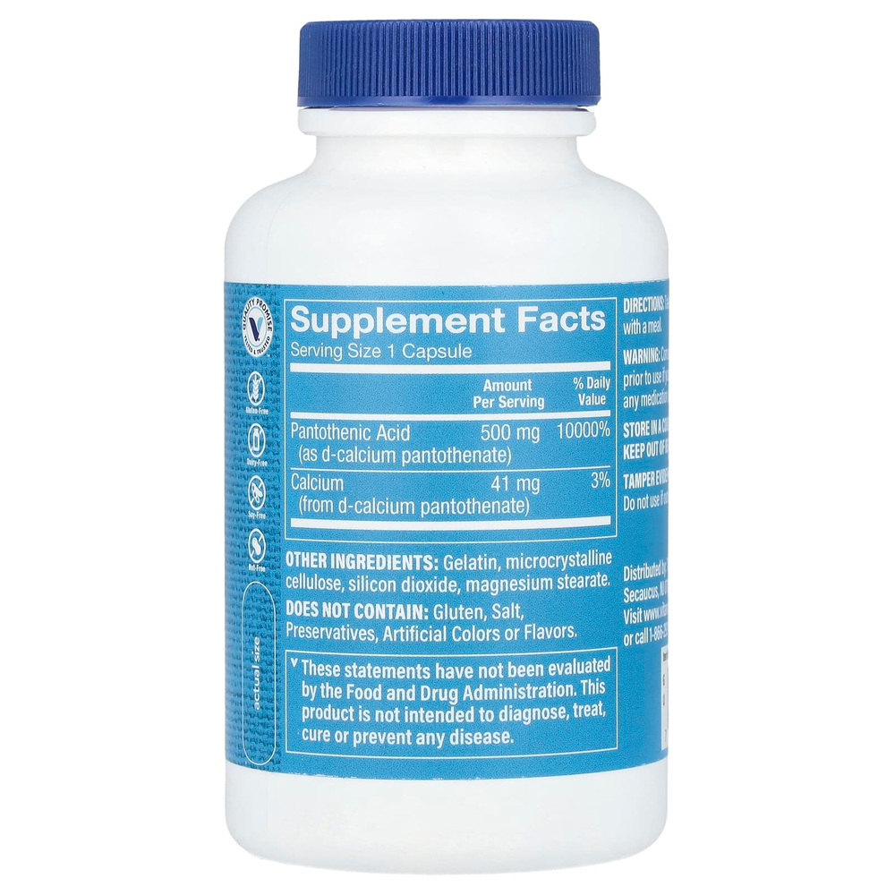 The Vitamin Shoppe, Пантотеновая кислота, витамин B5, 100 капсул