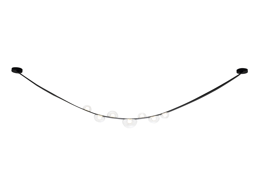 Светильник подвесной Crystal Lux BOSQUE SP7 L3000 BLACK/TRANSPARENT