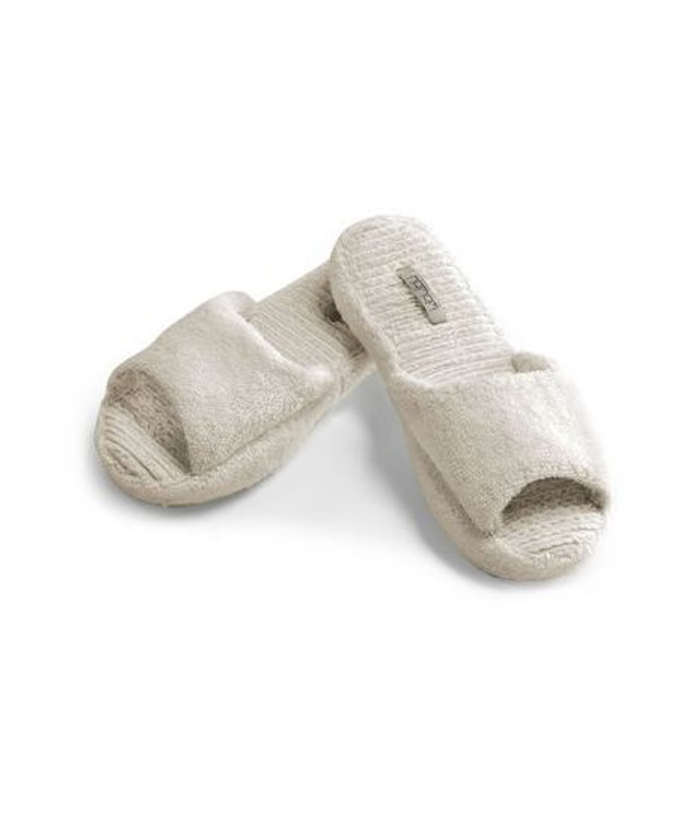 Домашние тапочки открытые Hamam Galata Organic слоновая кость Турция