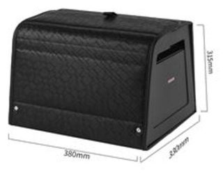 Сумка-Бокс 38х33х32 - Экозамша, чёрный (Боковые стенки пластиковые) - GQOP-6007 Black