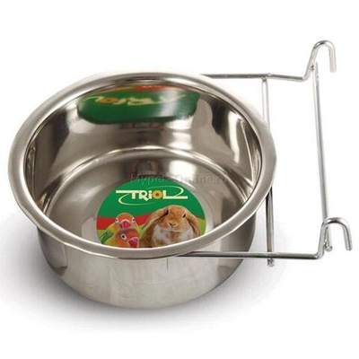 Triol Миска для животных металлическая с креплением "Джем", 0.15л, Triol