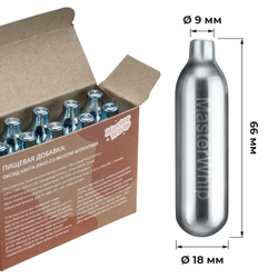 Баллончики для сифона для взбивания сливок вкус шоколад (N2O) MasterWhip 50шт.