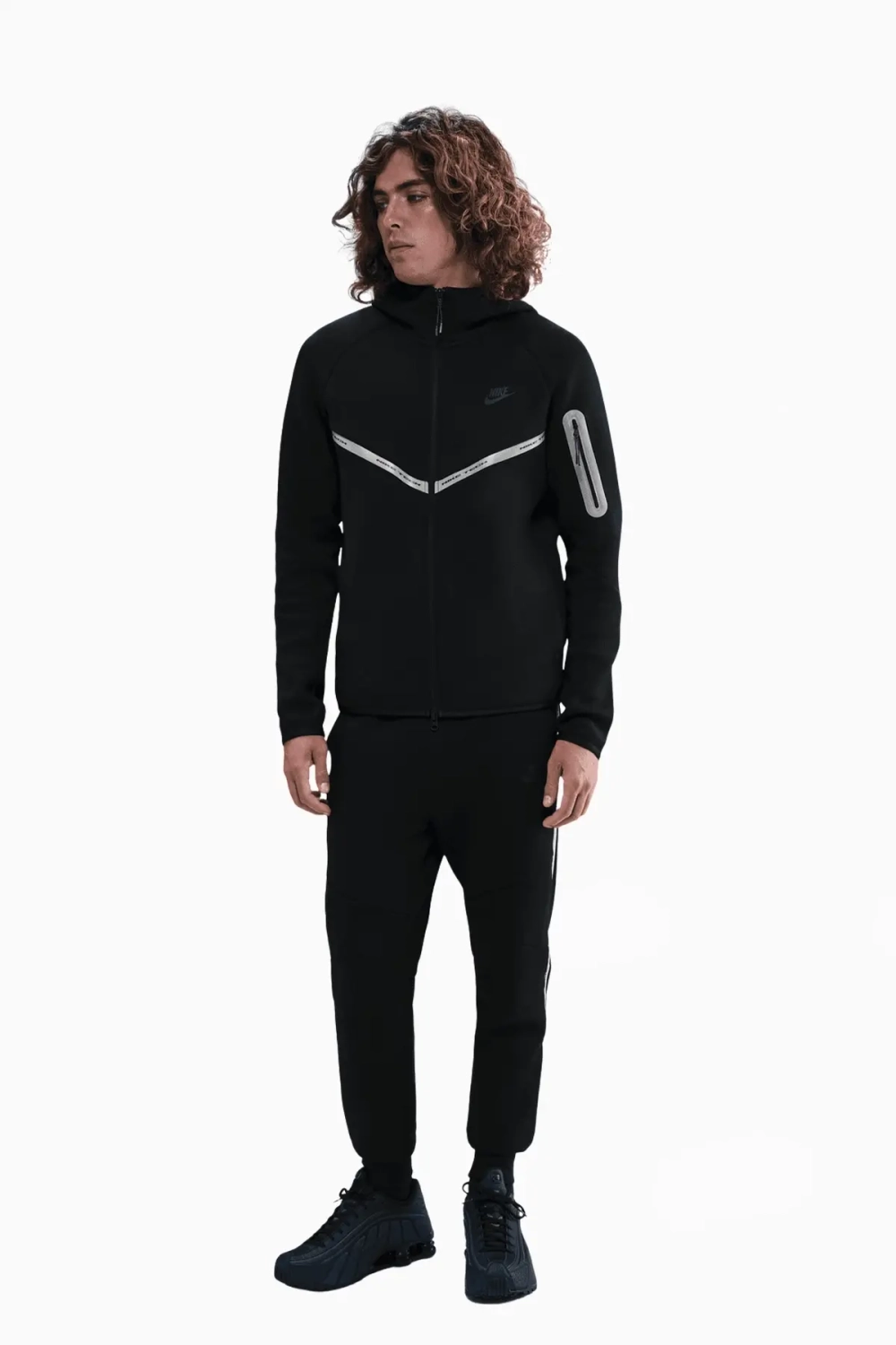 Кофта Nike Tech Fleece Hoodie Windrunner Full-Zip - черный