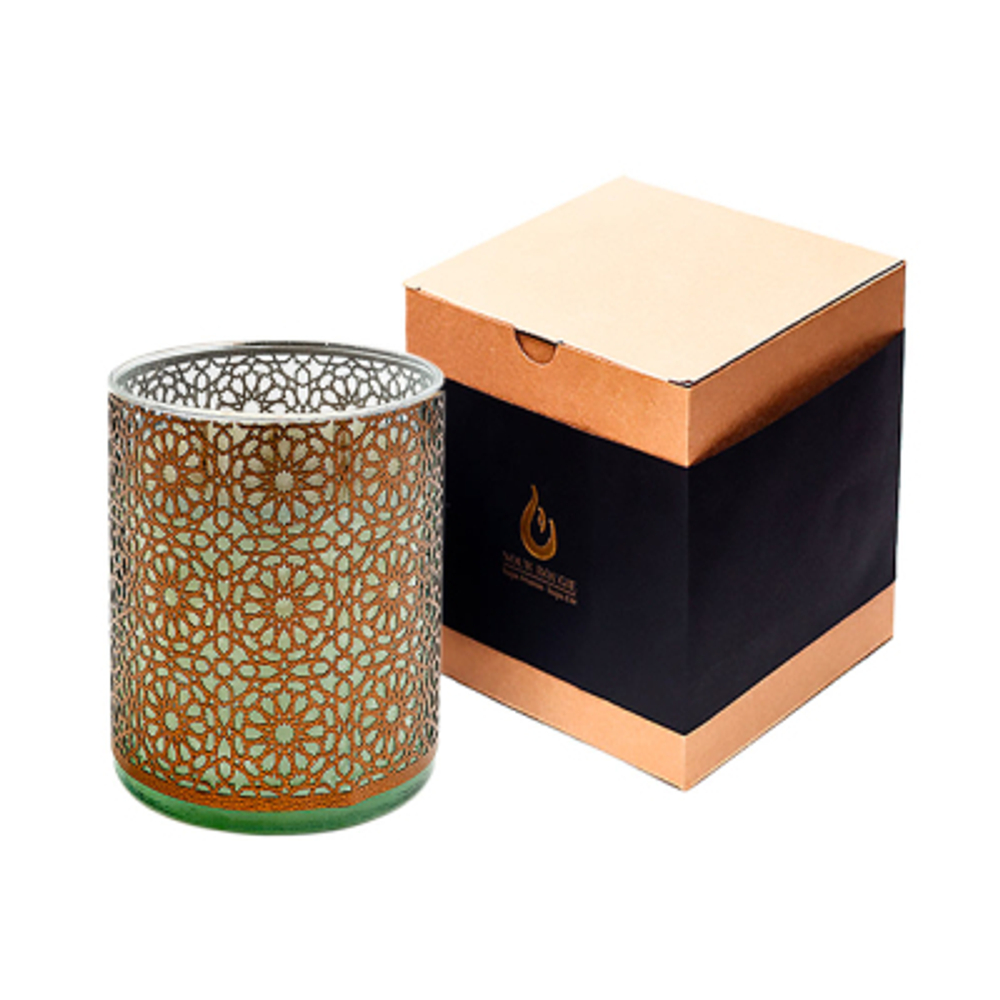 Аромасвеча Nour Bougie Arabesque Oud бронза 1300 г