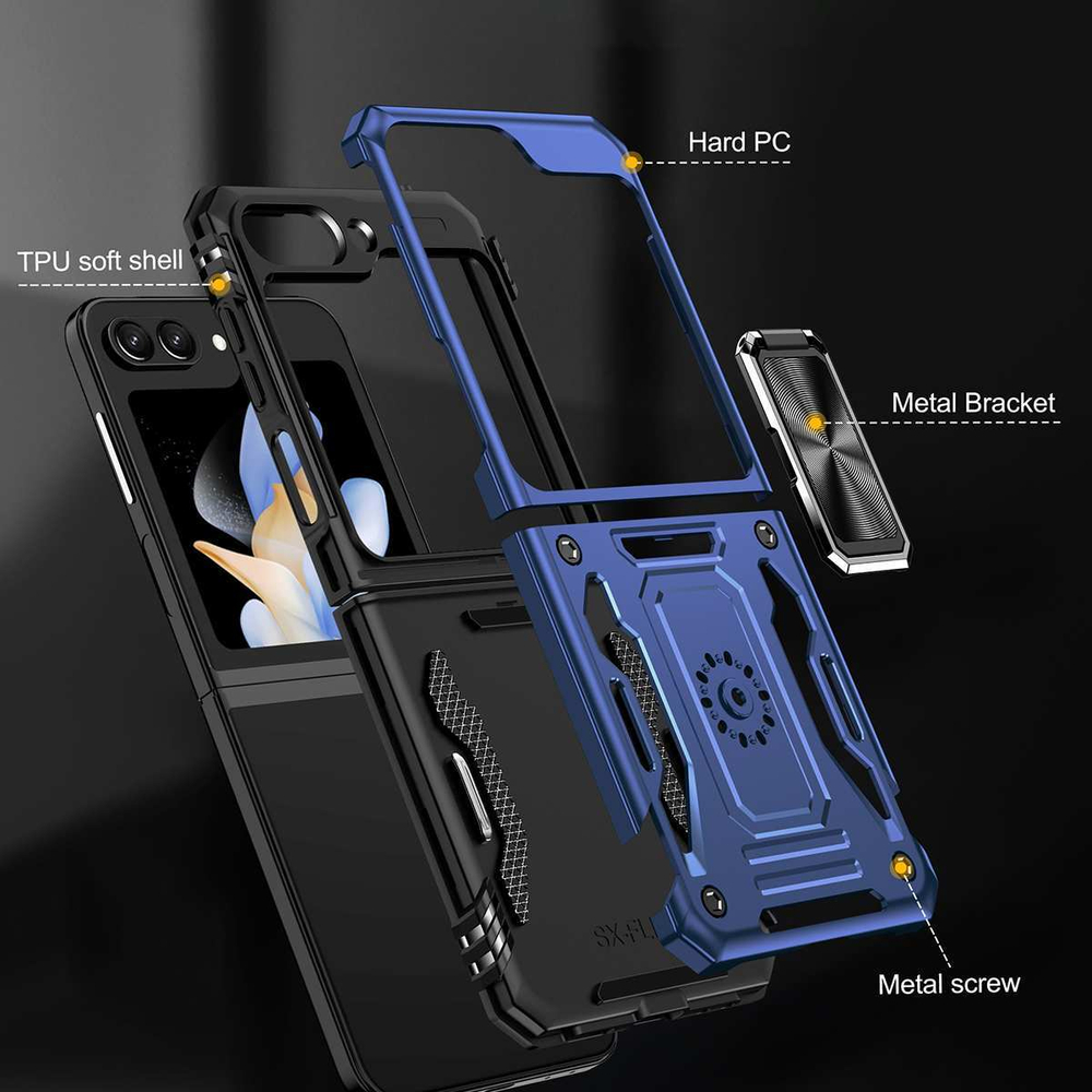 Чехол Safe Case с кольцом и защитой камеры для Samsung Galaxy Z Flip 5