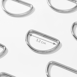Полукольцо для сумок 15, 20, 25, 32, 40 мм, толщина - 3 мм