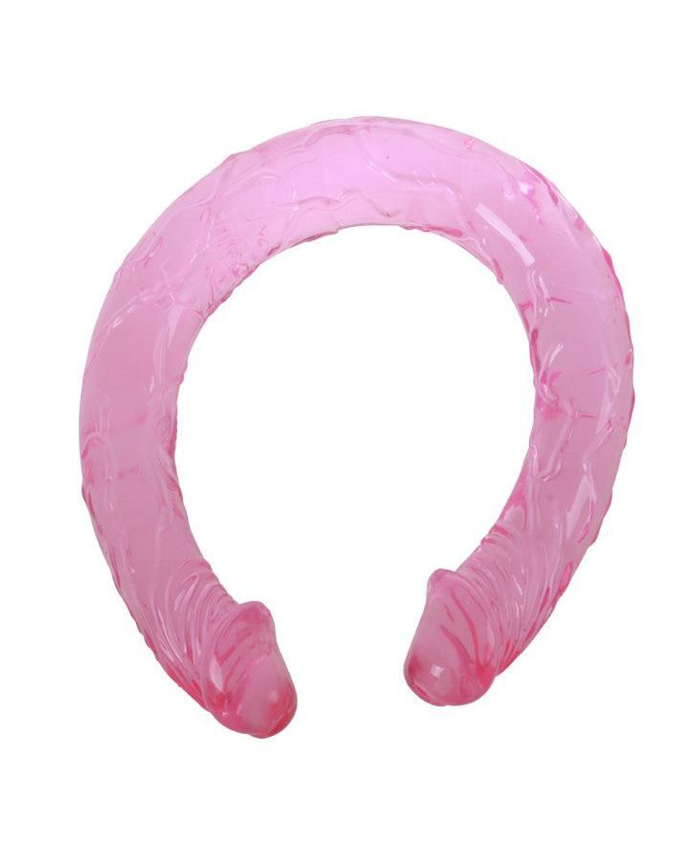 Розовый двухголовый фаллоимитатор Double Dones - 44 см.