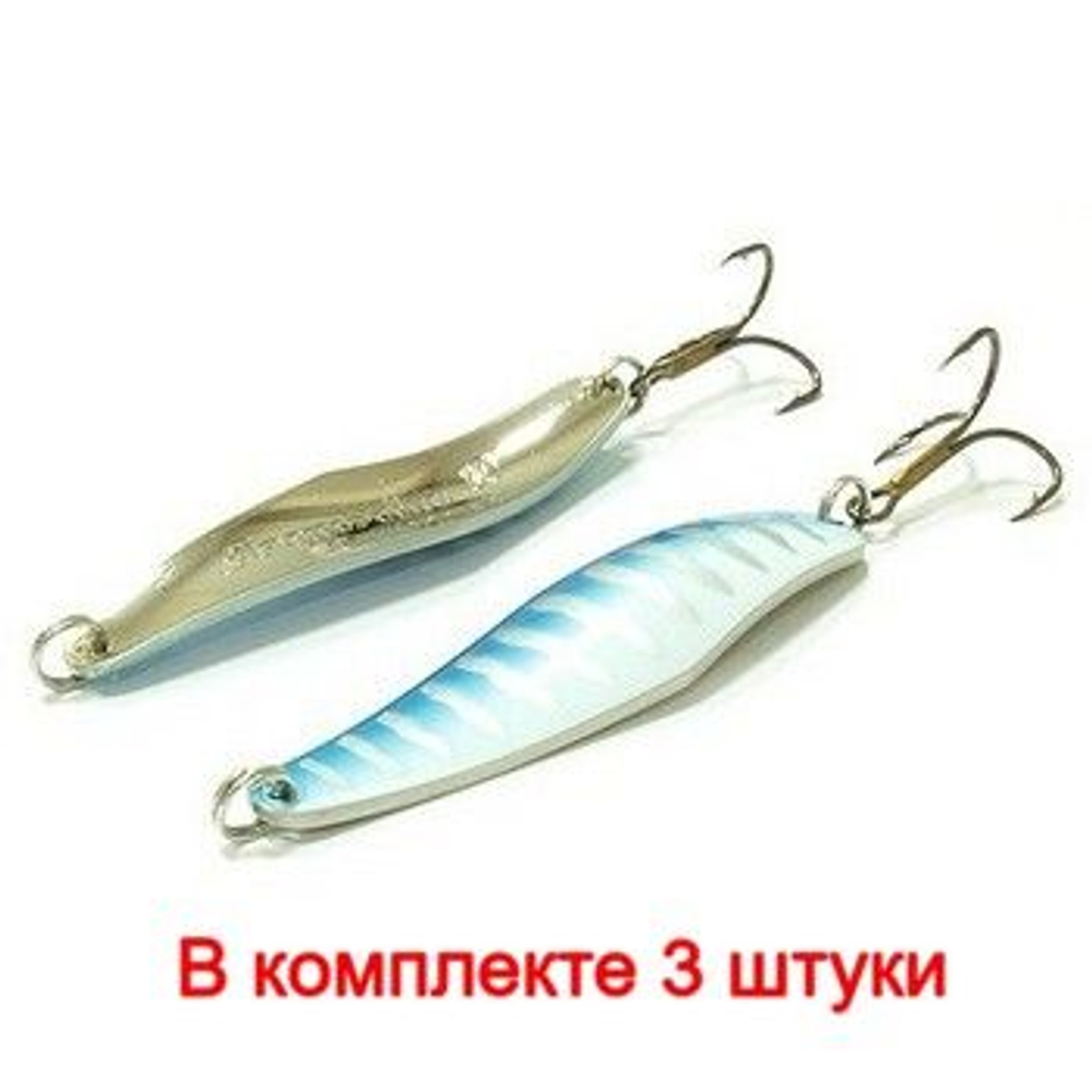 Блесна  колеблющаяся для рыбалки Mister Cro ПРОХОРОВКА, 80/30 SBTiger, 3 штуки