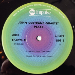 Винтажная виниловая пластинка LP The John Coltrane Quartet Plays (Japan 1976) (Obi) Nature Boy