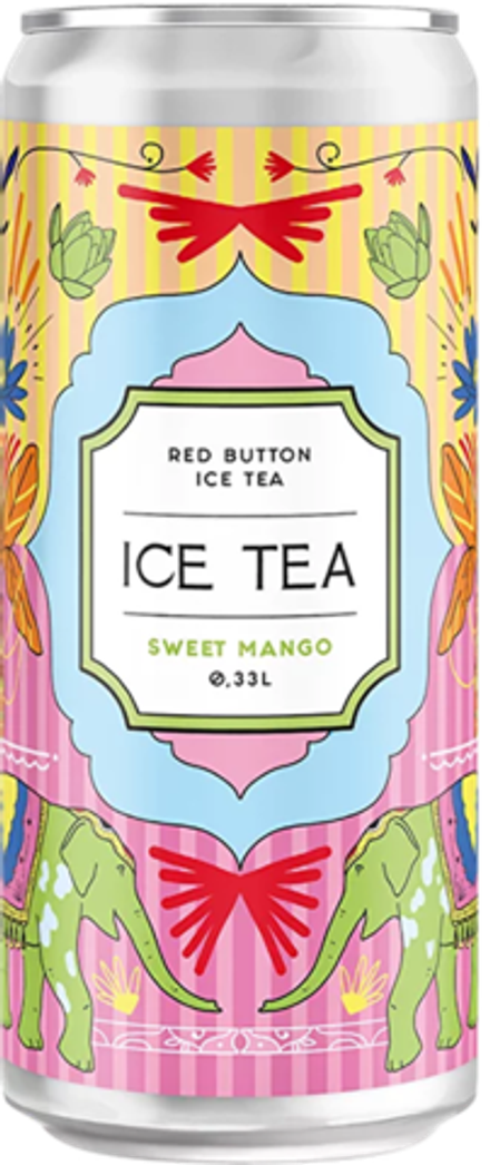Чай Холодный Черный Рэд Баттон Айс Ти Свит Манго / Red Button Ice Tea Sweet Mango 0.33 - банка