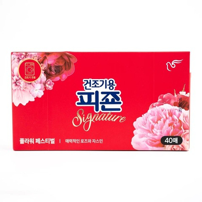 Салфетки-кондиционер для сушки Pigeon Signature Flower Festival с ароматом розы и жасмина 40 шт