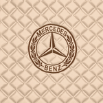 Ковры MERCEDES Actros MP3 (автомат) с шахтой (экокожа, бежевый, бежевый кант, коричневая вышивка)