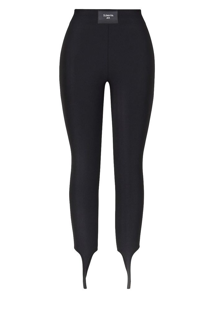 Лосины со штрипками из бифлекса через палец matte