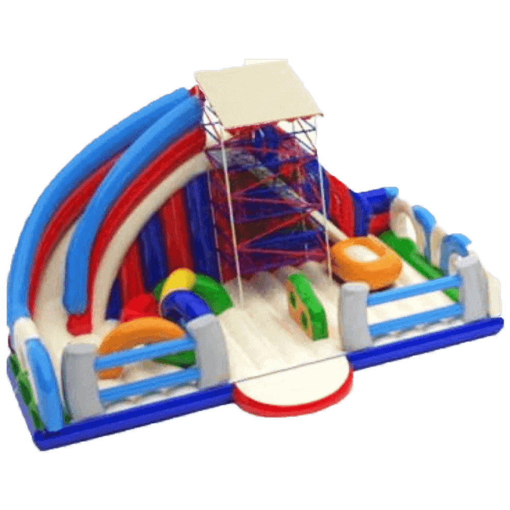 Детский надувной батут-горка "Паутинка"