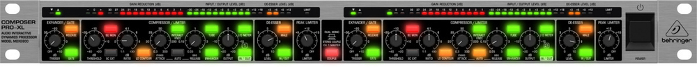 Behringer MDX2600 V2 2-канальный экспандер/ компрессор/ пик-лимитер с энхансером, де-эссер и ламповый эмулятор
