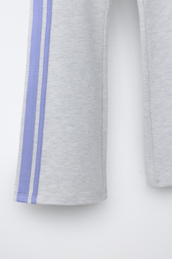 ZARA РАСКЛЕШЕННЫЕ ЛЕГИНСЫ С ЛАМПАСАМИ, СЕРЫЙ МЕЛАНЖ