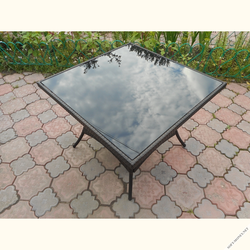 Стол из искусственного ротанга РИМИНИ «RIMINI» 90х90 см — Dark Brown