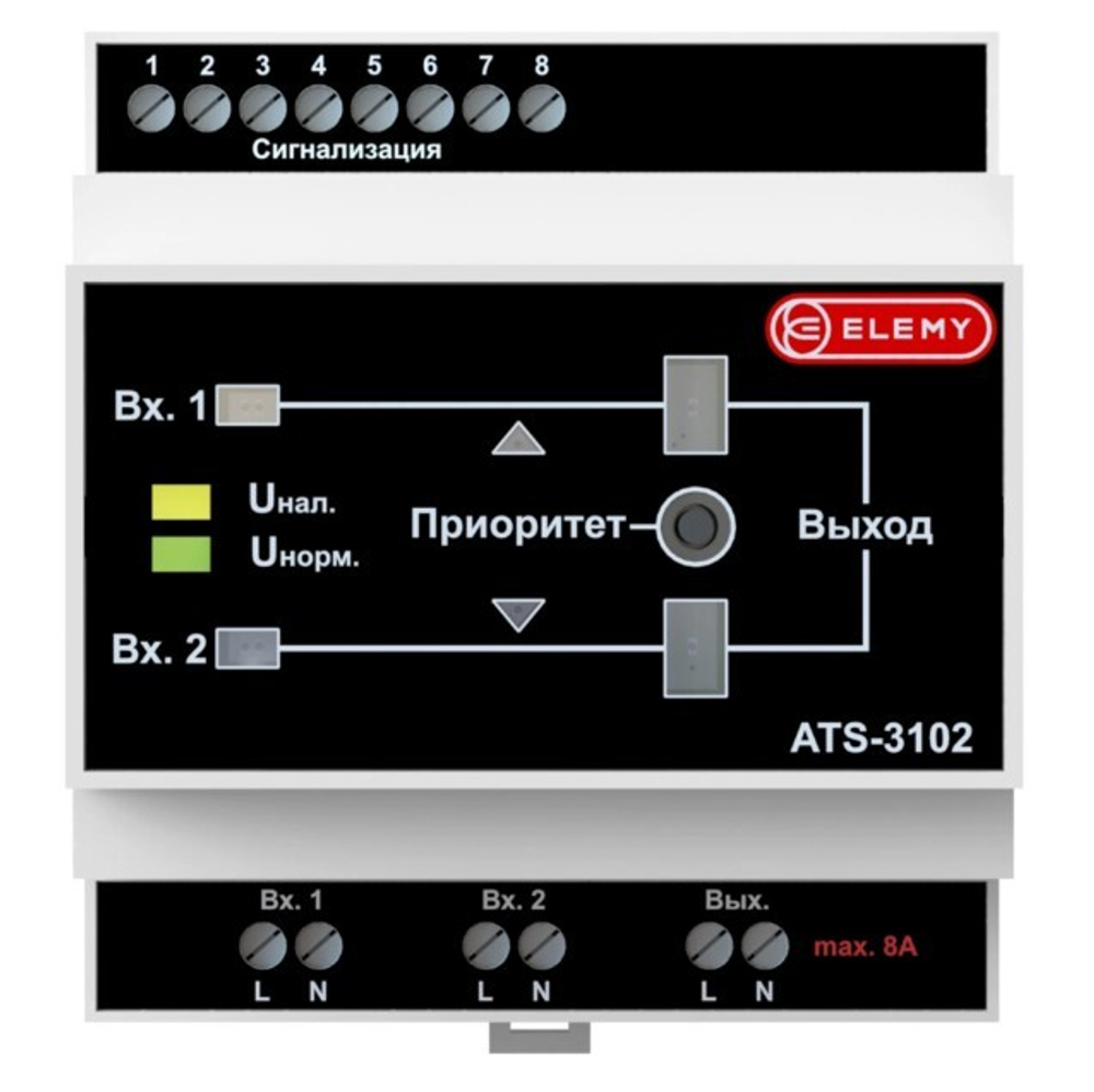 Автоматический ввод резерва  ELEMY ATS-3102