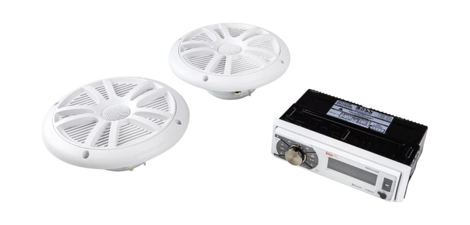 Морская аудиосистема 1DIN BOSS MCK632WB.6 (комплект2)