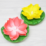 Фигурка прудовая "Кувшинка" 10см с подсветкой, разноцветная (2шт)