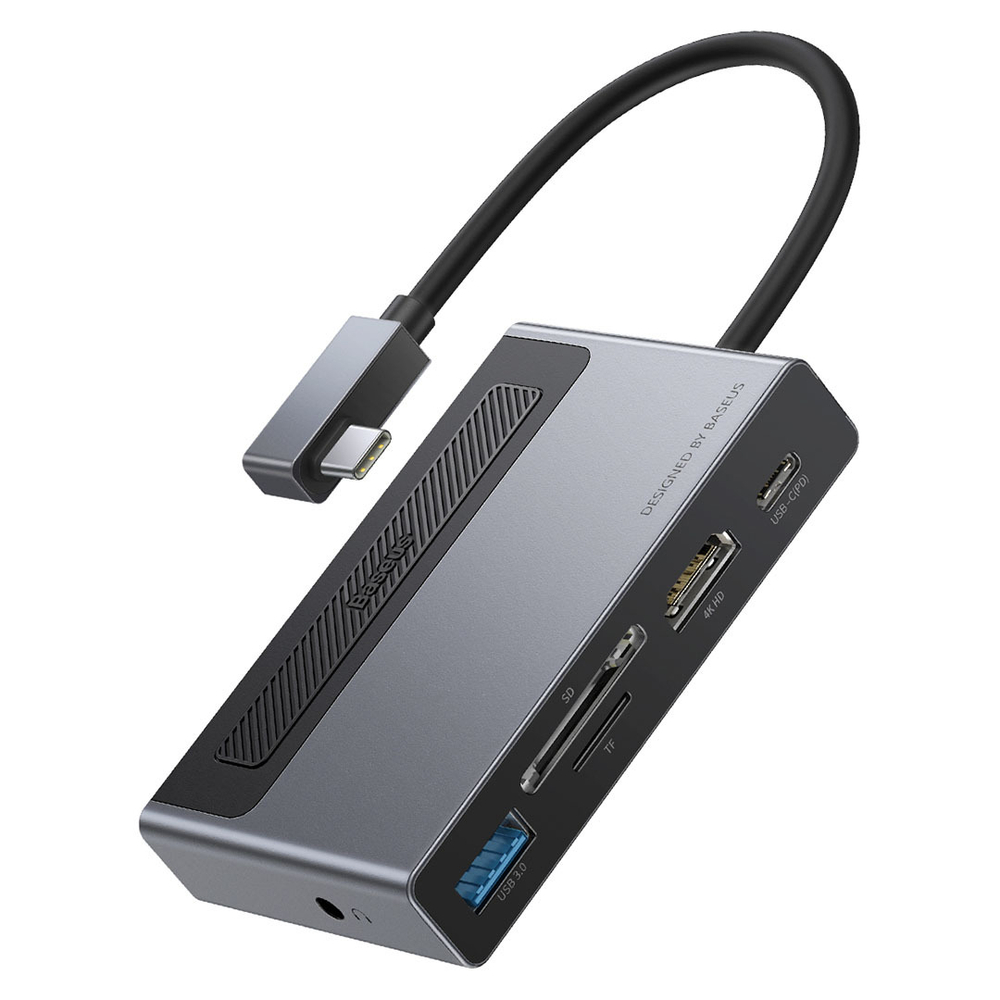 USB Хаб Baseus 6-in-1 Magic Multifunctional Type-C HUB (Type-C to HDMI+USB3.0+PD+SD+TF+3.5mm)