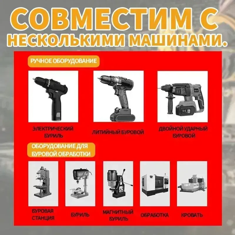 шестигранный хвостовик/Набор сверл по металлу HSS 15 шт (1.5-6.5 мм)