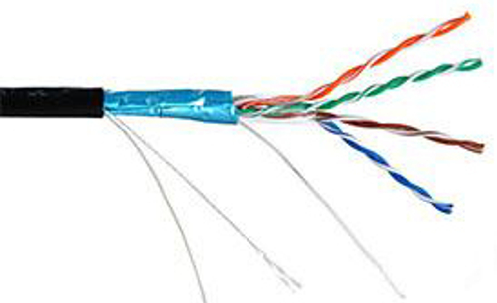Кабель витая пара F/UTP 5e кат. 4 пары Netlan EC-UF004-5E-PE-BK