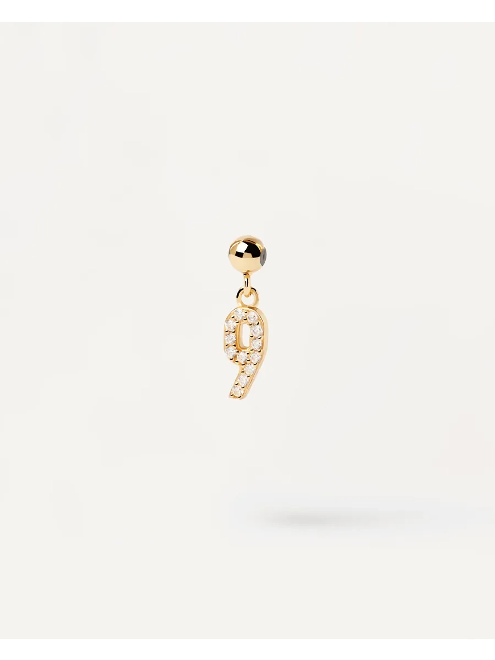 Подвеска-шарм женская PDPaola Цифра 9 серебро 925 пробы покрытое золотом 750 пробы CH01-001-U