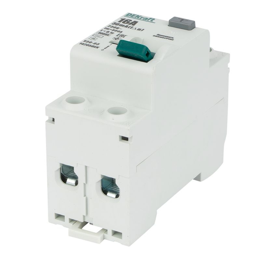 УЗО двухполюсное 16А 30мА тип AC DEKraft