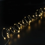 Гирлянда для дома НИТЬ «Роса» 10 м 100 ламп LED, 8 реж,IP-20, Теплый белый