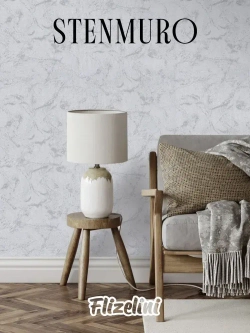 Обои виниловые на флизелине, фактурная штукатурка, темно-серые с серебристыми прожилками, каменная стена, антивандальные метровые, для прихожей Stenmuro (Flizelini, 1900-22)