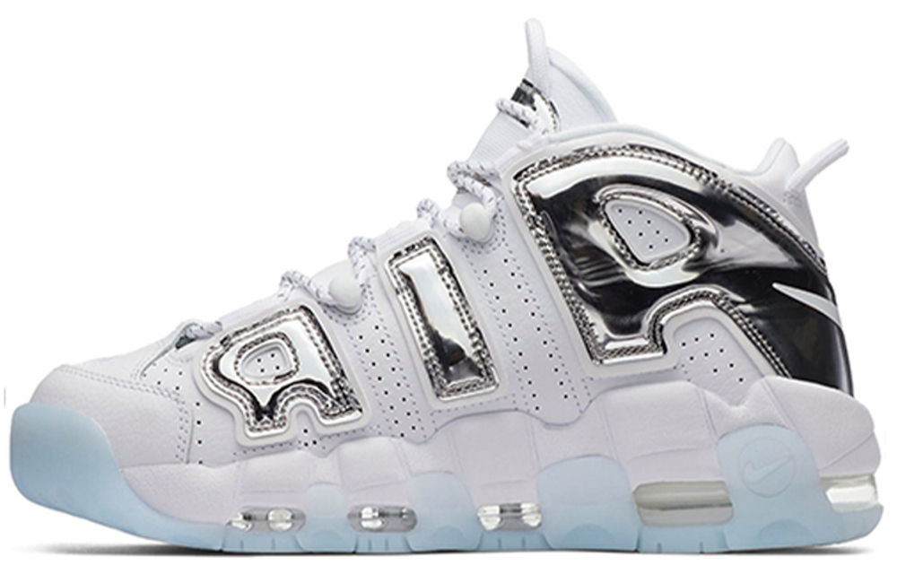 Кроссовки Nike Air More Uptempo Chrome White (W) Air (Женская размерная сетка)