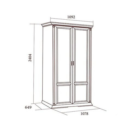 ЛОРЕНЦО Шкаф для одежды 2-х дв.