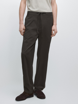 Massimo Dutti Технические брюки, коричневый