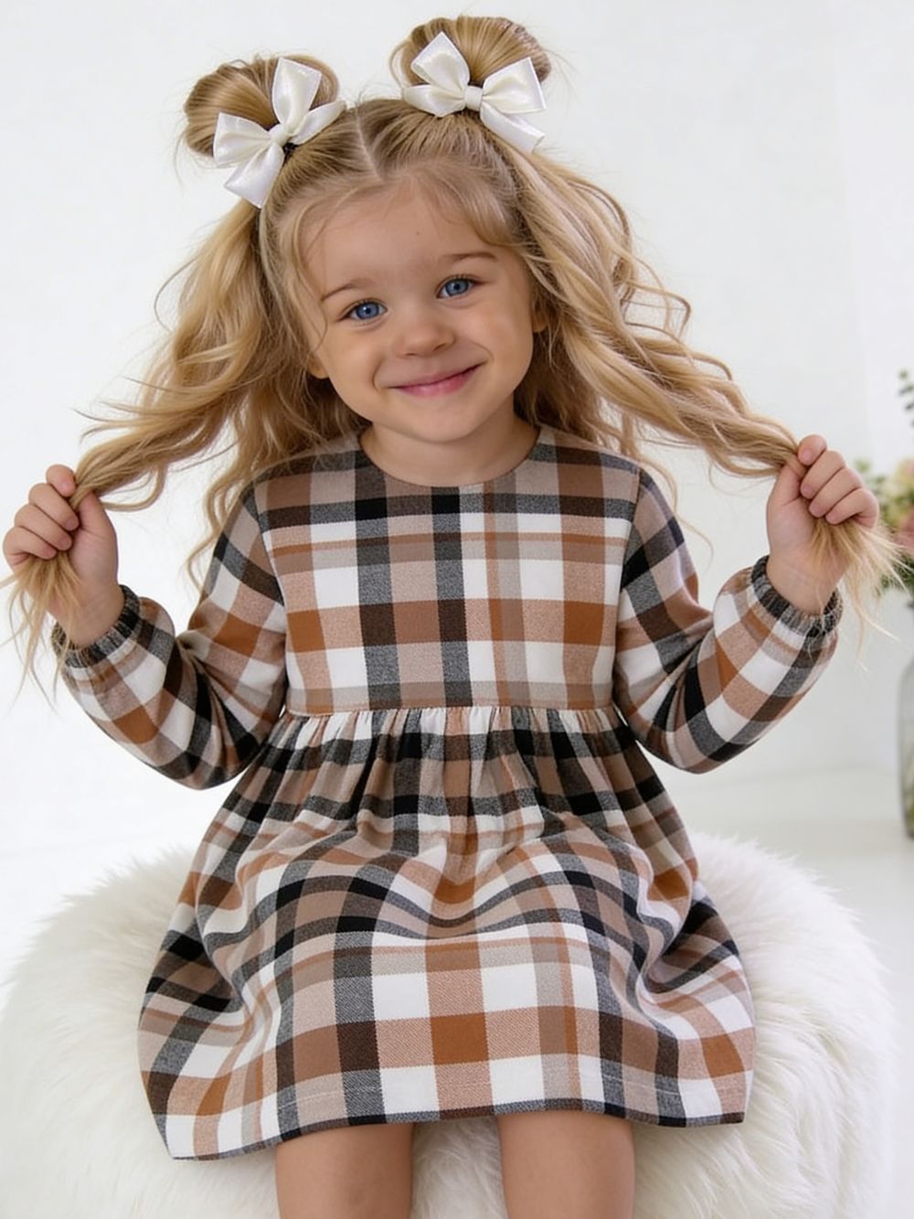 Платье на девочку со сьемным воротником