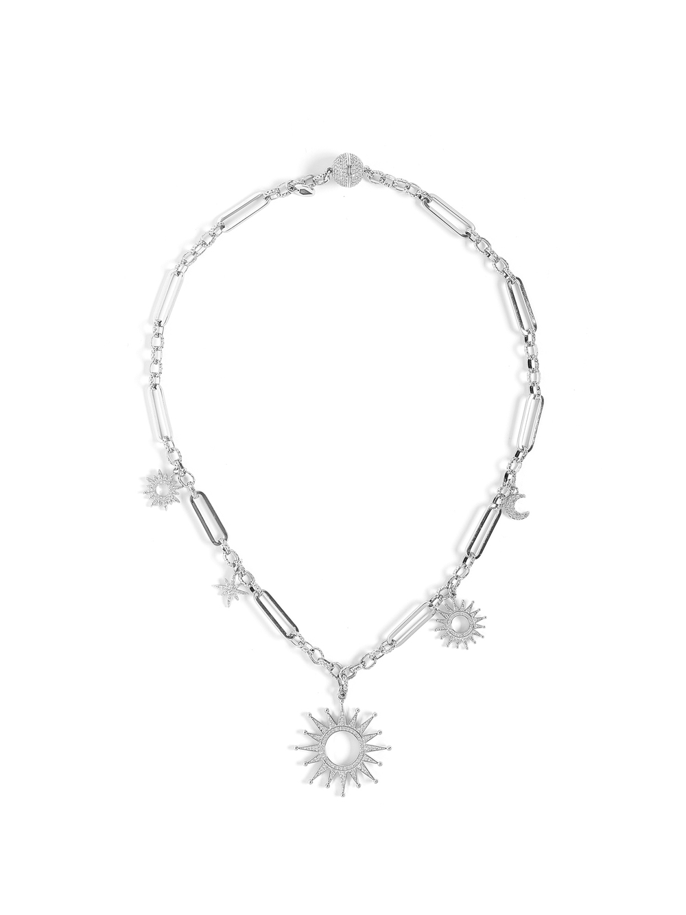 Колье "Sun balance magnet" Silver