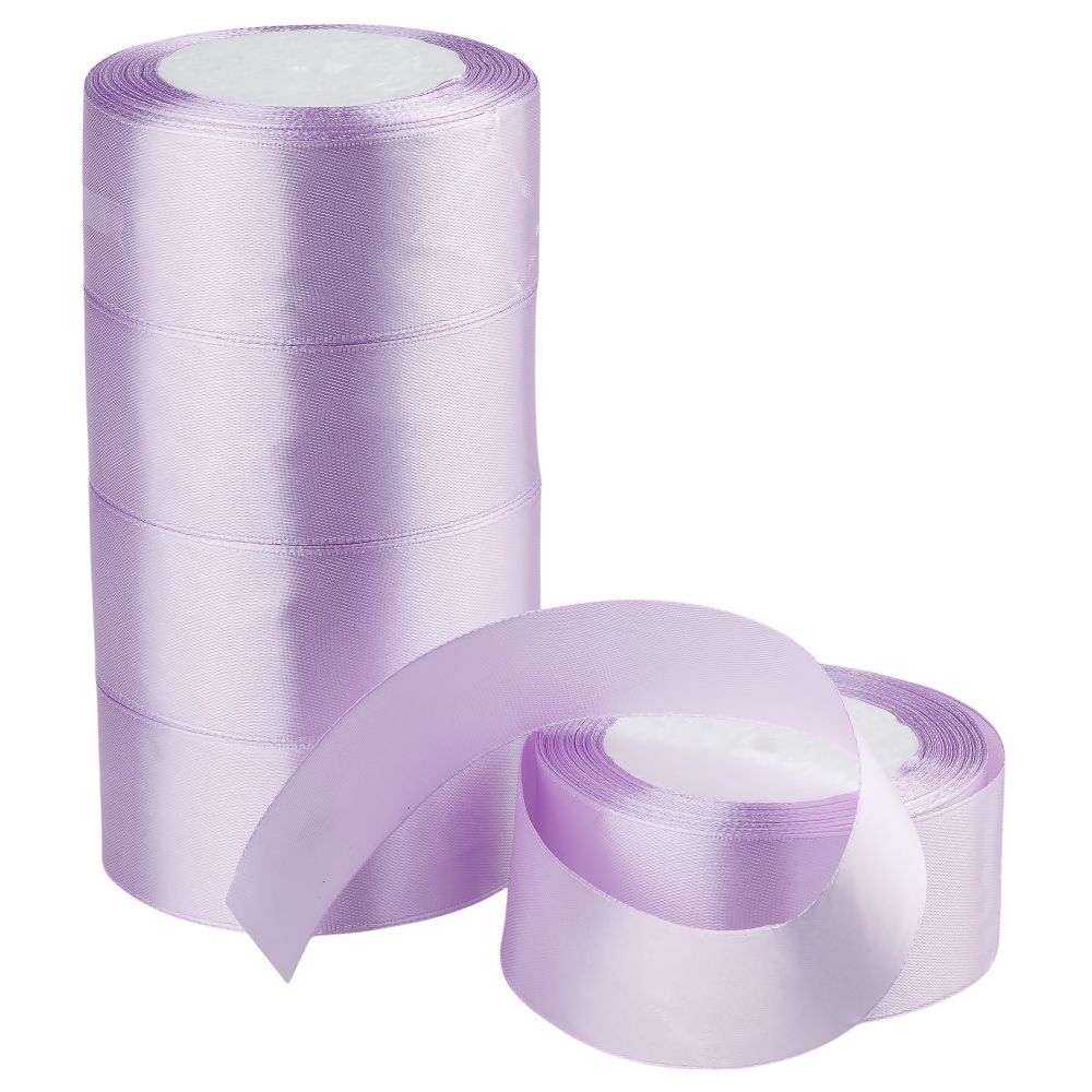 Лента атласная 3,8см*22,85м СИРЕНЕВЫЙ