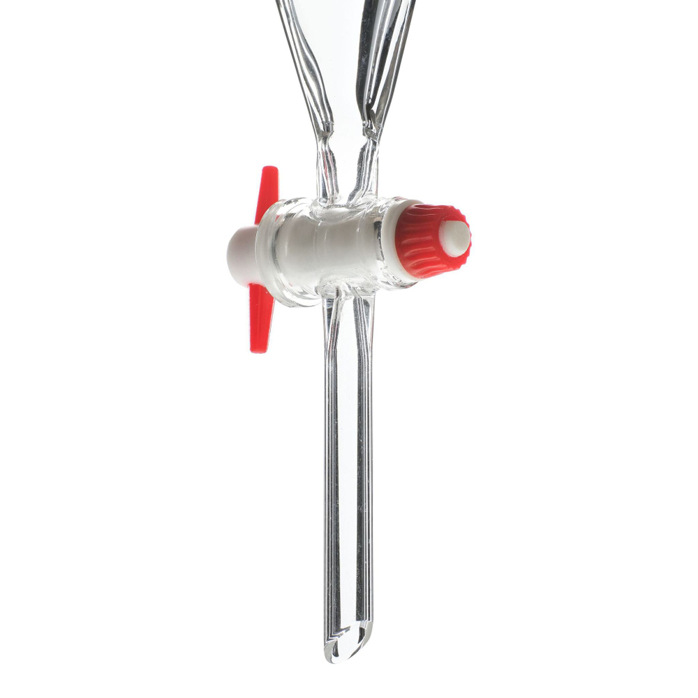 Воронка делительная грушевидная, 2000 мл, шлиф 29/32, с PTFE краном и пробкой