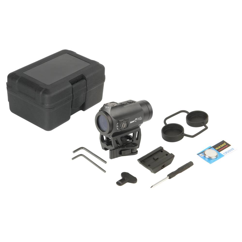 Прицел коллиматорный Veber Black Russian DOT 125 RG (закрытый, объектив 25мм, 4 МОА, метка точка красная/зеленая, вивер)