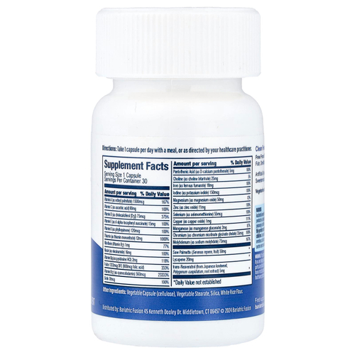 Bariatric Fusion, Мультивитамины с железом для мужчин, 30 капсул