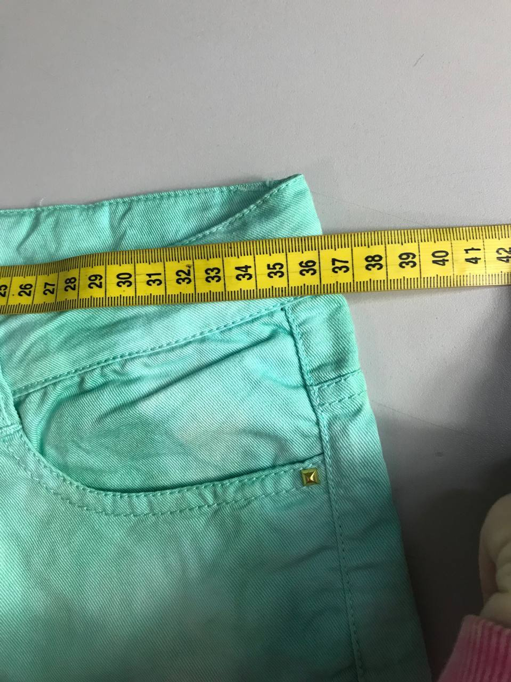 Джинсы Mayoral мятного цвета, на 11/12 лет