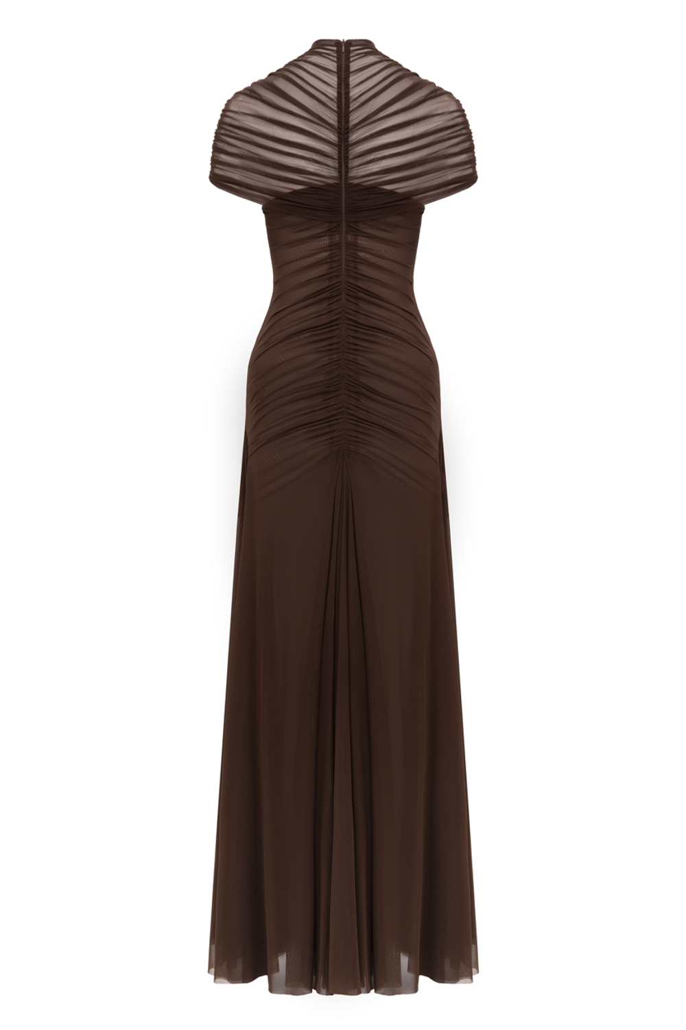 Платье из сетки коричневое