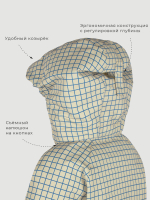 ПРЕДЗАКАЗ Комбинезон демисезонный Mjölk Graphic Check, утеплитель 150гр/м2