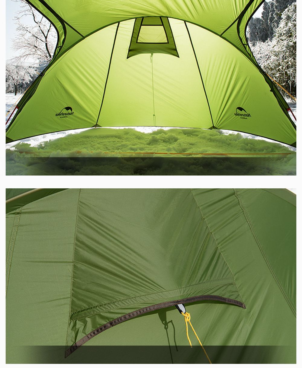 Палатка туристическая 2-местная Naturehike Opalus NH17L001-L, 20D, зеленый, 6976023924781