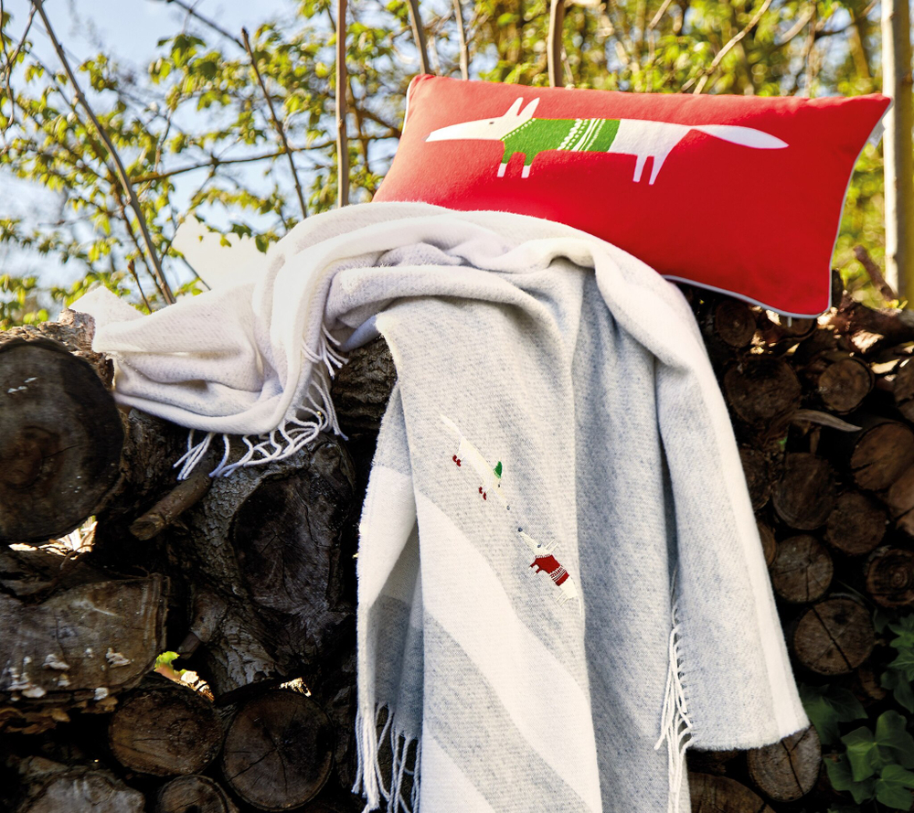 Плед из шерсти мериноса 130x170 Blanc des Vosges Snow Fox серый