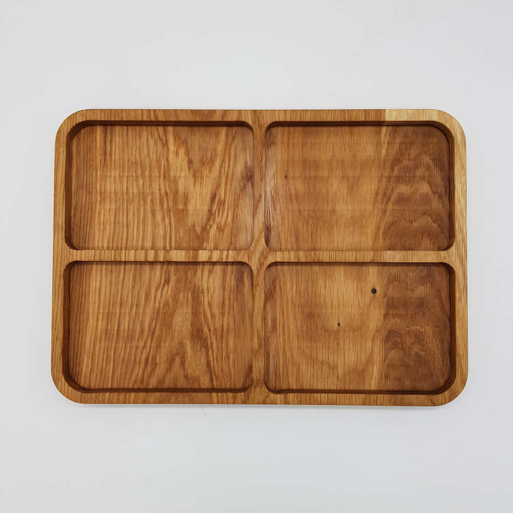 Менажница "Классик" прямоугольная; 4 секций; H=25,L=350,B=250мм