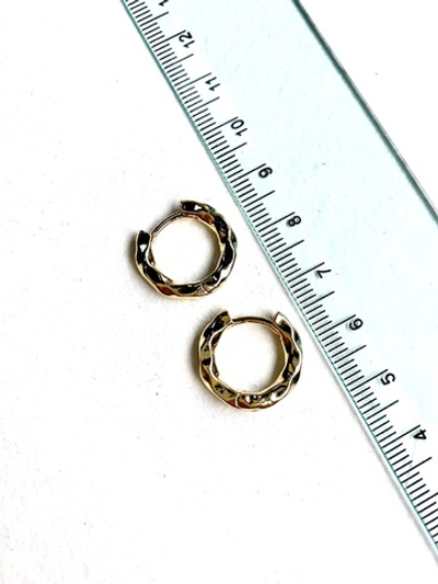 561-з Швензы-Конго, мятый металл, 17мм, позолота, пара